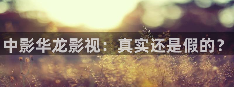 1024在线伊人影院：中影华龙影视：真实还是假的？